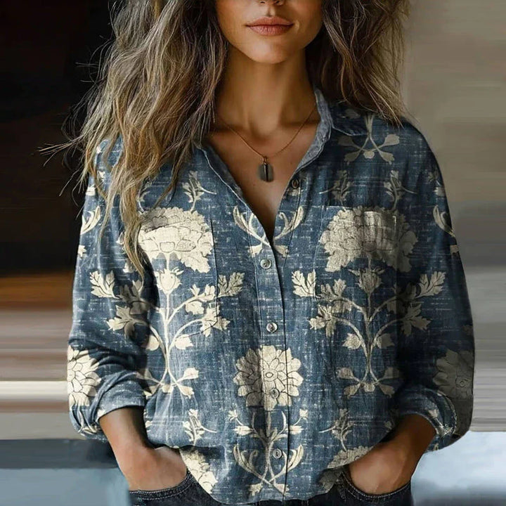 Mira - Printed Vintage Blouse