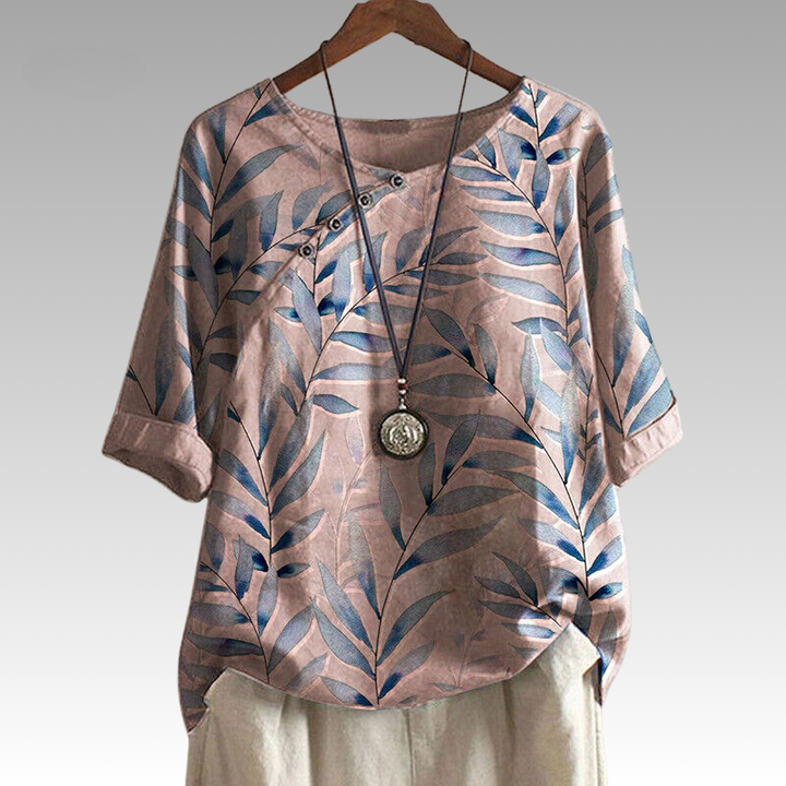 Marisa | Nature-Inspired Button Detail Top
