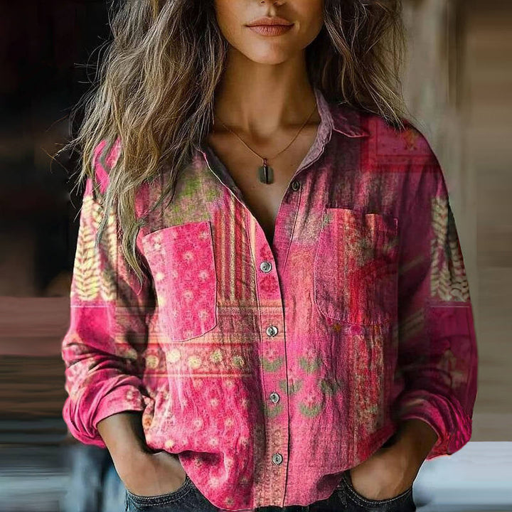 Mira - Printed Vintage Blouse
