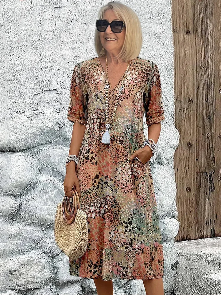 Lisa | Vibrant Mid Length Dress