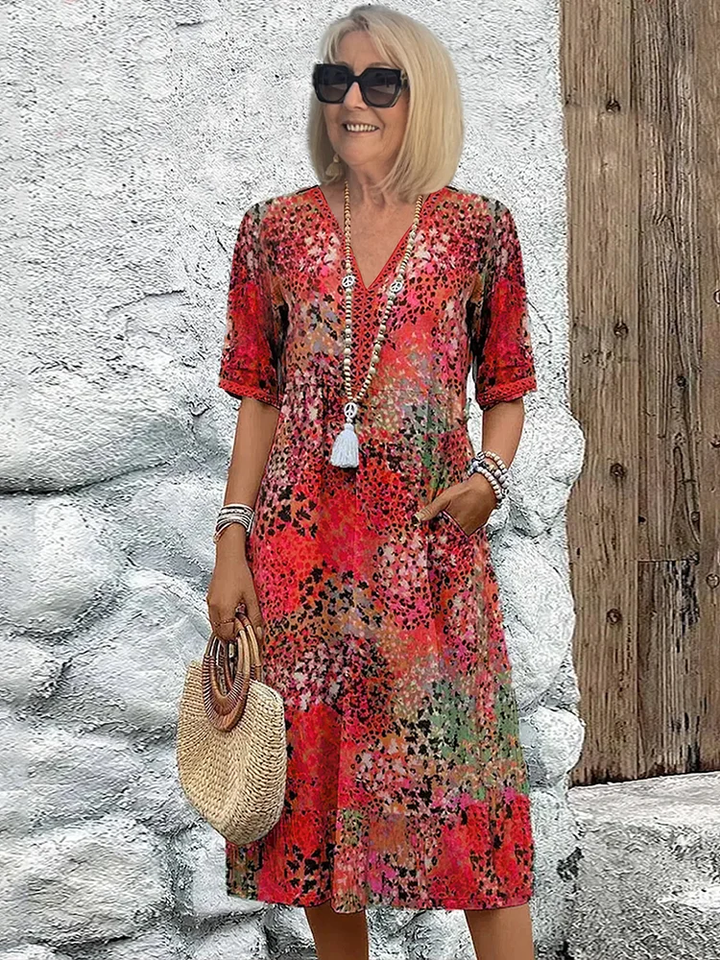 Lisa | Vibrant Mid Length Dress